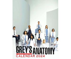 ̴G̴r̴e̴y̴'̴s̴ ̴A̴n̴a̴t̴o̴m̴y̴ Calendar 2024: 15 Month of ̴G̴r̴e̴y̴'̴s̴ ̴A̴n̴a̴t̴o̴m̴y̴, 17" x 11" Opened, Great Gift For Beloved Fan, Eco Friendly, Major US Holidays, Kalendar, Calendrier