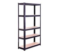 G-Rack Garage Shelving Unit: 150cm x 75cm x 30cm | Four bays, Black 5 Tier Unit | 175kg Load Weight Per Tier (875kg Per Unit) | Home, Office, Garage or Business Use | 5 Year Warranty