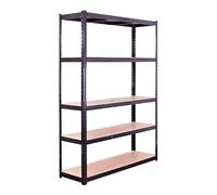 G-Rack Garage Shelving Unit: 180cm x 120cm x 40cm | Single bay, Black 5 Tier Unit | 175kg Load Weight Per Tier (875kg Per Unit) | Home, Office, Garage or Business Use | 5 Year Warranty