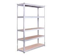 G-Rack Garage Shelving Unit: 180cm x 120cm x 40cm | Single bay, Galvanised 5 Tier Unit | 175kg Load Weight Per Tier (875kg Per Unit) | Home, Office, Garage or Business Use | 5 Year Warranty