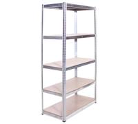 G-Rack Garage Shelving Unit: 180cm x 90cm x 45cm | Single bay, Galvanised 5 Tier Unit | 175kg Load Weight Per Tier (875kg Per Unit) | Home, Office, Garage or Business Use | 5 Year Warranty