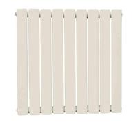 G-Rad Cream Double Flat Panel Designer Column Horizontal Radiator - (H) 600 x (W) 612mm - Modern Streamlined High-Output Heavy Duty Radiator - Wall Mounted Heating For Home Décor Living Dining Bedroom