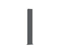 G-Rad G-Rad Anthracite Double Column Flat Vertical Aluminium Radiator - 1800X292mm