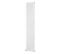 G-Rad G-Rad White Double Oval Panel Designer Column Vertical Radiator - (H) 1800 X (W) 360mm