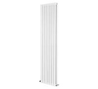 G-Rad G-Rad White Double Oval Panel Designer Column Vertical Radiator - (H) 1800 X (W) 480mm