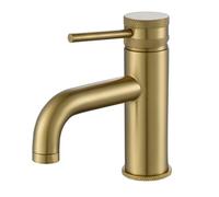 G-Rad Luxury Series Kova Collection Bathroom Mono Basin Sink Mixer Tap With Waste Modern Single Lever In Gold