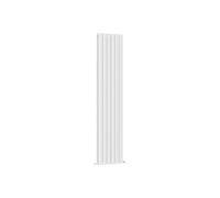 G-Rad White Double Column Flat Vertical Aluminium Radiator - (H) 1800 x (W) 440mm - Modern Streamlined High-Output Heavy Duty Radiator - for Home Living Room Kitchen Dining Bedroom Heating
