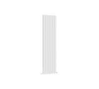 G-Rad White Double Column Flat Vertical Aluminium Radiator - (H) 1800 x (W) 514mm - Modern Streamlined High-Output Heavy Duty Radiator - for Home Living Room Kitchen Dining Bedroom Heating