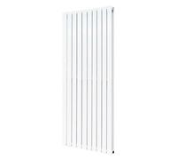 G-Rad White Double Flat Panel Designer Column Vertical Radiator - (H) 1800 x (W) 680mm - Modern Streamlined High-Output Heavy Duty Radiator - Wall Mounted Heating for Home Décor Living Dining Bedroom
