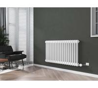 G-Rad White Electrical Column Horizontal Cast Iron Radiator - (H) 600 X (W) 810mm