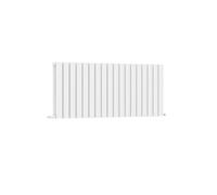 G-Rad White Horizontal Oval Aluminium Double Column Radiator - 600x1615mm