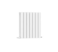 G-Rad White Horizontal Oval Aluminium Double Column Radiator - 600x625mm