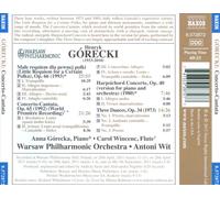 G¢RECKI: CONCERTO-CANTATA; LITTLE REQUIEM FOR A CERTAIN POLKA; THREE DANCES NEW