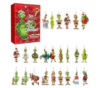 G-rinch Advent Calendar 2025 G-rinch Christmas Countdown Calendar 24/12PC 2D Acrylic Cute Cartoon Elf Figures Doll Xmas Vacation Stuffer Gifts Idea