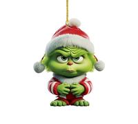 G-rinch Christmas Decorations Hanging Decorations 2D Acrylic Cute Thief Monster Pendant Decor Suitable for Christmas Trees,Wall,Door,Winter Holiday Party Supplies