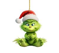 G-rinch Christmas Decorations Hanging Decorations 2D Acrylic Cute Thief Monster Pendant Decor Suitable for Christmas Trees,Wall,Door,Winter Holiday Party Supplies