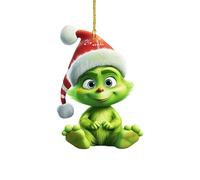 G-rinch Christmas Decorations Hanging Decorations 2D Acrylic Cute Thief Monster Pendant Decor Suitable for Christmas Trees,Wall,Door,Winter Holiday Party Supplies