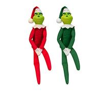 G-rinch Plush Hanging Christmas Decorations Cute Green Elf Stuffed Plush Pendant for Kids Girls Boys Christmas Tree Decorations