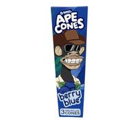 G-Rollz Ape Pre-Rolled Cones, King Size Rolling Papers, Pop Activated Flavoured Tip 3 Pack (Berry Blue)