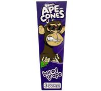 G-Rollz Ape Pre-Rolled Cones, King Size Rolling Papers, Pop Activated Flavoured Tip - 3 Pack (Bored Grape)