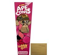 G-Rollz Ape Pre-Rolled Cones, King Size Rolling Papers, Pop Activated Flavoured Tip 3 Pack (Bubble Gum)