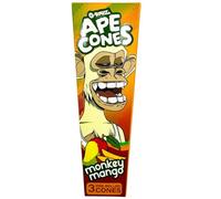 G-Rollz Ape Pre-Rolled Cones, King Size Rolling Papers, Pop Activated Flavoured Tip 3 Pack (Monkey Mango)