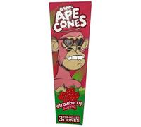 G-Rollz Ape Pre-Rolled Cones, King Size Rolling Papers, Pop Activated Flavoured Tip - 3 Pack (Strawberry Swing)