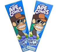 G-Rollz King Size Pre-Formed Rolling Paper Cones - Pop-Activated Flavoured Papers with Filter Tips, 24 Box (72 Cones Total) (Berry Blue)