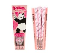 G-Rollz Pink Pre Rolled Cones - Panda Gunnin Deisgn - 3 Pack