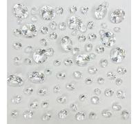 G&S homedeko 1000pcs Sparkling Plastic Diamonds for Crafts ,Multi-DIY Rhinestone Gems ,Non-Toxic Decorative Jewels for Scrapbooking, Clothing, Home Decor (transparent,8mm/1cm/2cm)