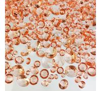 G&S homedeko 3000 Pcs Champagne Acrylic Diamonds Gems Rhinestones for Vase Fillers,Table Scatters,Wedding Party Decoration, 4.5/7/10 mm