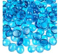G&S homedeko Sea blue Glass Pebbles, 1.35kg Multi-Purpose Decorative Stones for Vase Fillers, Plant Pot Gems, Aquarium Gravel, Fish Tank, Home Decor and Crafts， Glass Gems for Landscaping Plant