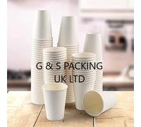 G&S PACKING UK LTD 50 X 12oz Single Wall White Paper Cups (Pack of 50)