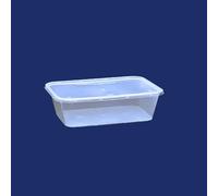 G&S PACKING UK LTD Plastic Microwave Freezer Safe-Lunch Boxes - Food containers And Lids, Suitable for Batch cooking ready meals, Chilli, pasta, rice, curry, Potatoes and Other use (50, 500ml)