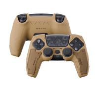 G.S.TAC Tactical PS5 Controller Skin Set, Anti-Slip Silicone Protective Cover Case for PS5 Wireless Controller with 2 Thumb Grip Caps and 2 Stickers - Desert Yellow