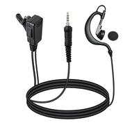 G-Shape Ear Hook Earpiece with in-Line PTT Mic - Compatible with Motorola EVX-S24, Yaesu VX-6R, FT-270R, Standard Horizon HX320, HX210, HX40, HX890 - Replacement for MH-89A4B