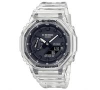 Casio Gents 48.00mm Quartz Watch with Black Digital dial and Clear Plastic/Resin Bracelet Strap GA-2100SKE-7AER