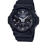 Casio Gents 52.00mm Solar Watch with Black Analogue - Digital dial and Black Rubber Strap Strap GAW-100B-1AER