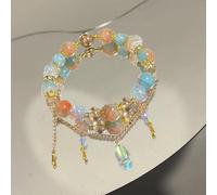 (G) Simple Alloy Till The End Of The Moon Chinese Jewelry Tassel Chain Women Bracelet Beads Pendant