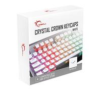 G.Skill Crystal Crown Keycaps - Keycap Set with Transparent Layer for Mechanical Keyboards, Full 104 Key, Standard ANSI 104 English (US) Layout - White