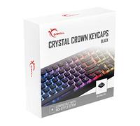 G.SKILL Crystal Crown Keycaps - Keycap Set with Transparent Layer for Mechanical Keyboards, Full 104 Key, Standard ANSI 104 English (US) Layout - Black