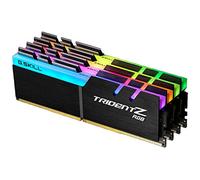 G.SKILL F4-3200C14Q-32GTZR Trident Z RGB Series 32 GB (8 GB x 4) DDR4 3200 MHz PC4-25600 CL14 Dual Channel Memory Kit - Black with full length RGB LED light bar