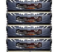 G.SKILL F4-2400C16Q-64GFX 64 GB (16 GB x 4) Flare X Series DDR4 2400 MHz PC4-19200 CL16 Dual Channel Memory Kit - Black