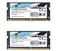 G.Skill Ripjaws F4-2666C19D-32GRS memory module 32 GB 2 x 16 GB DDR4 2