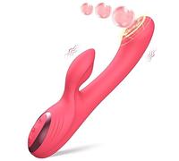 G Spot Rabbit Vibrator, Adult Sex Toys with 10 Powerful Vibrations Dual Motor, Female Clitoral G Spot Stimulation with 5 Flapping Strong Pulsation for Women or Couple Fun