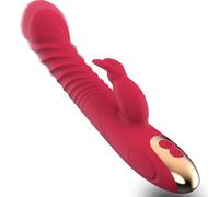 G Spot Rabbit Vibrator Sex Toys for Clitoris G-spot Stimulation XELIUS Waterproof Dildo Vibrator with 10 Powerful Vibrations Dual Motor Stimulator for Women or Couple Fun
