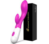 G-Spot Rabbit Vibrator,Vibrating Rabbit Dildo Vibrator for Women Masturbation Pleasure with 12 Mode,Waterproof Rechargeable Clitoris Adult Sex Toys Silicone Clit Stimulator,Toy Vibrabrater Purple
