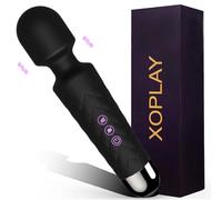 G Spot Wand Vibrator for Women, XOPLAY 20 Modes Powerful Dildo Clitoral Stimulator, Wireless Quiet Waterproof USB Rechargeable Anal Toys Adult Sex Toys Gift for Couples Female Masturbation Black