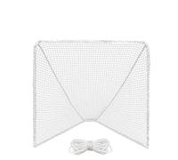 G-SQAURED Lacrosse Goal Net Replacement 4mm 6X6X7Ft Heavy Duty with 2/4X49Ft Lacrosse Net Lacing Rope,Lacrosse Replacement Net for Lacrosse Practice,Competition