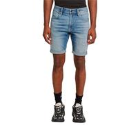 G-STAR 3301 Slim Denim Shorts Shorts Men's , Blue (Vintage Blue Stream Destroyed D10481-d760-h071) , 35W